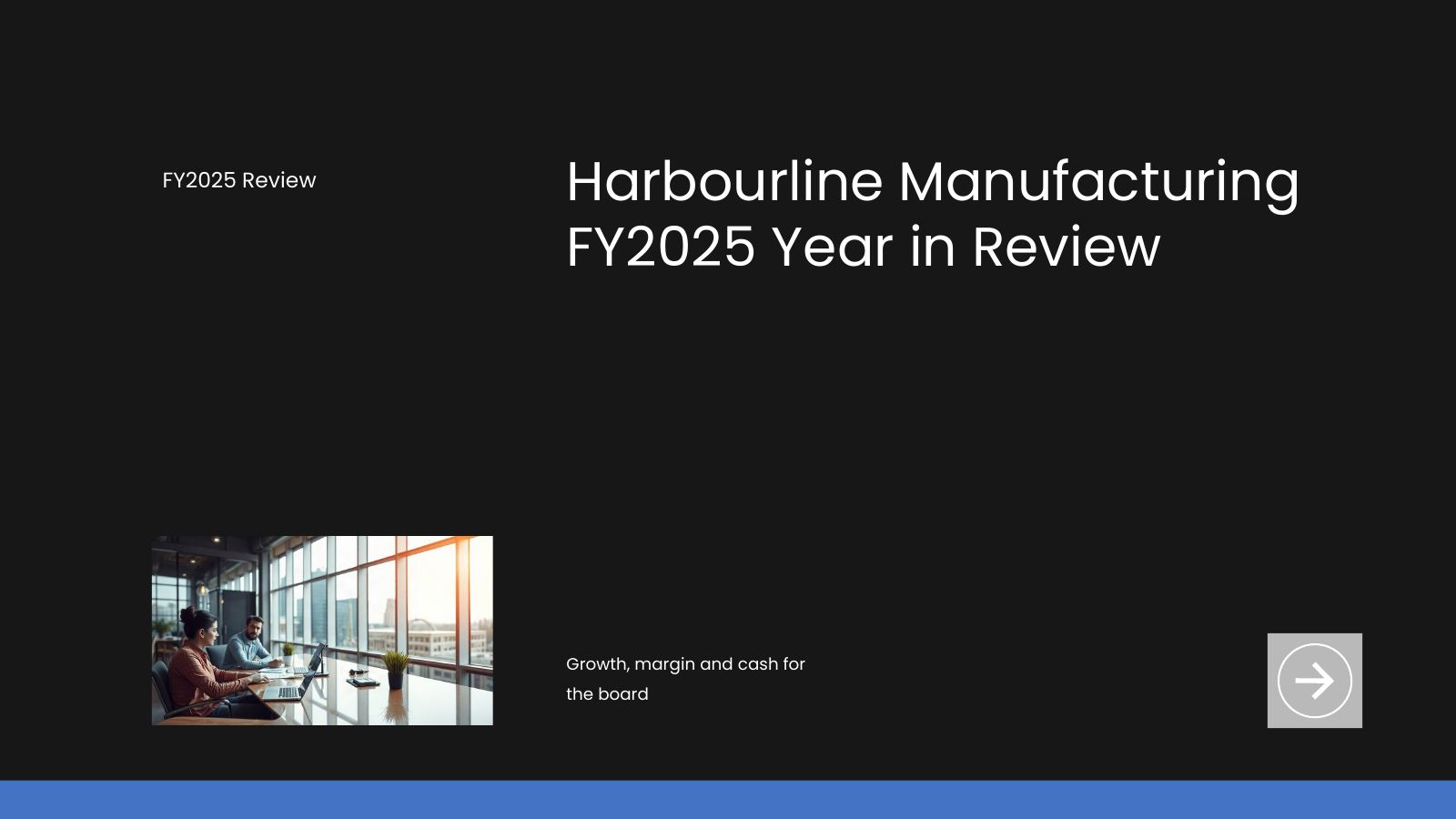 Annual Business Review: Results, Performance and Outlook template cover slide