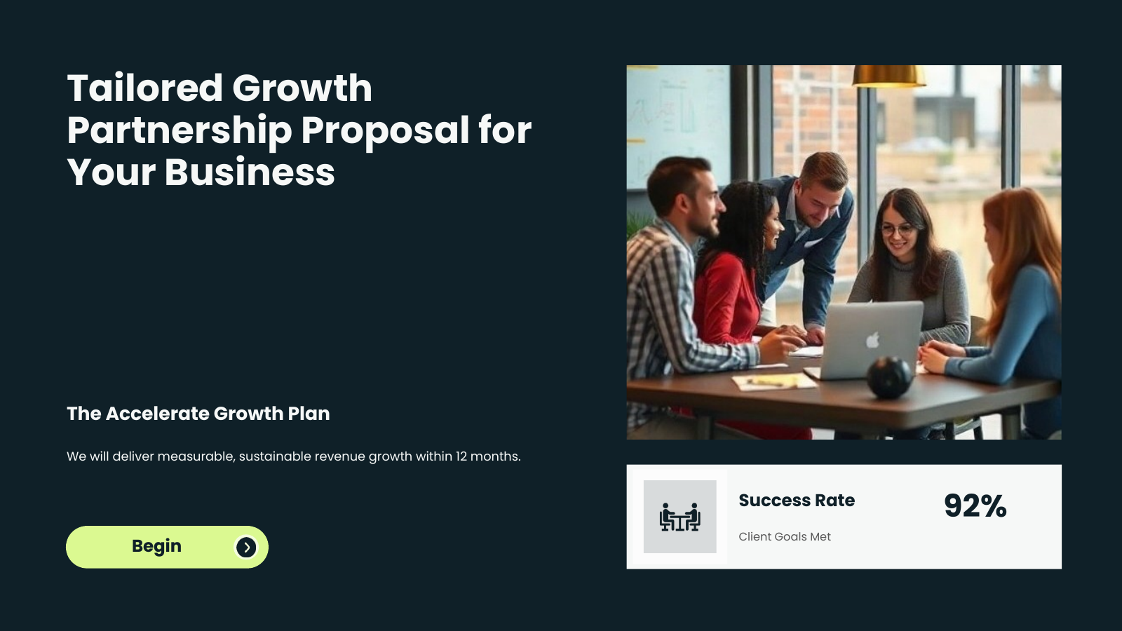 Client Growth Engagement Proposal template cover slide