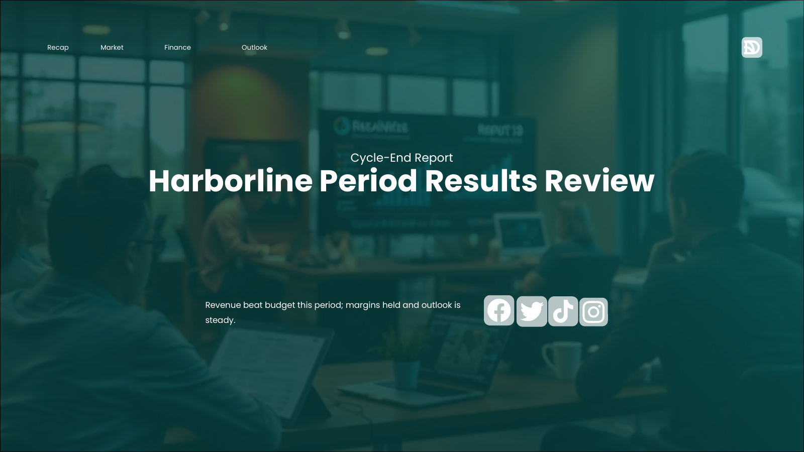 Cycle-End Performance Review template cover slide