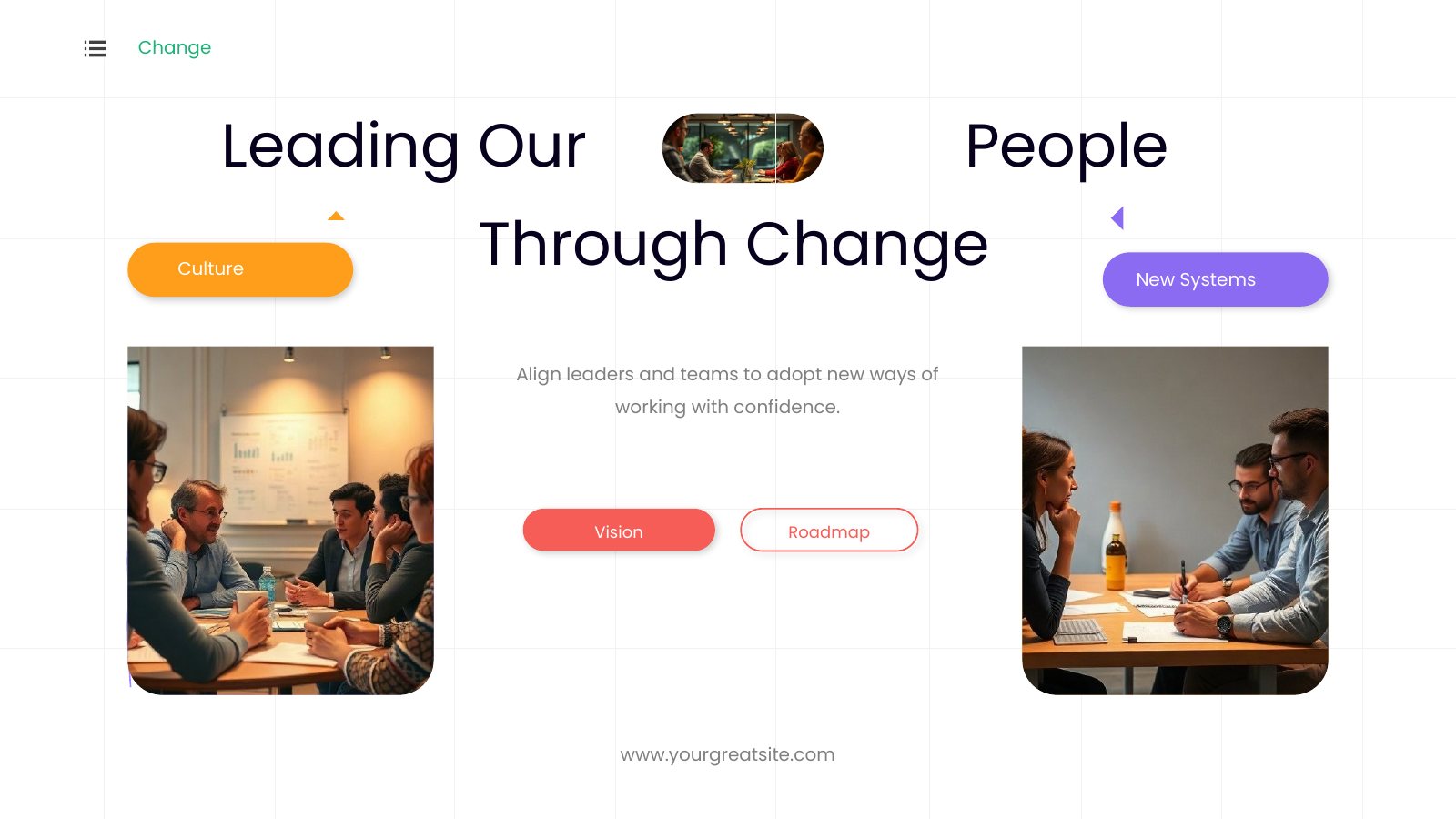 Change Management Plan template cover slide