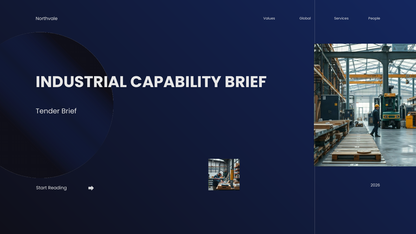 B2B Company Capability Brief template cover slide