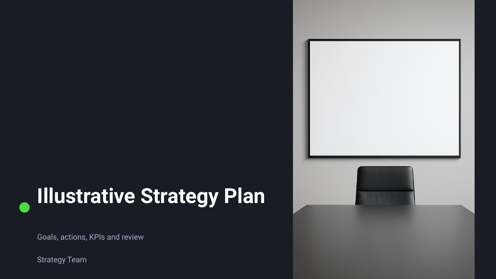 Project Strategy Frameworks template cover slide