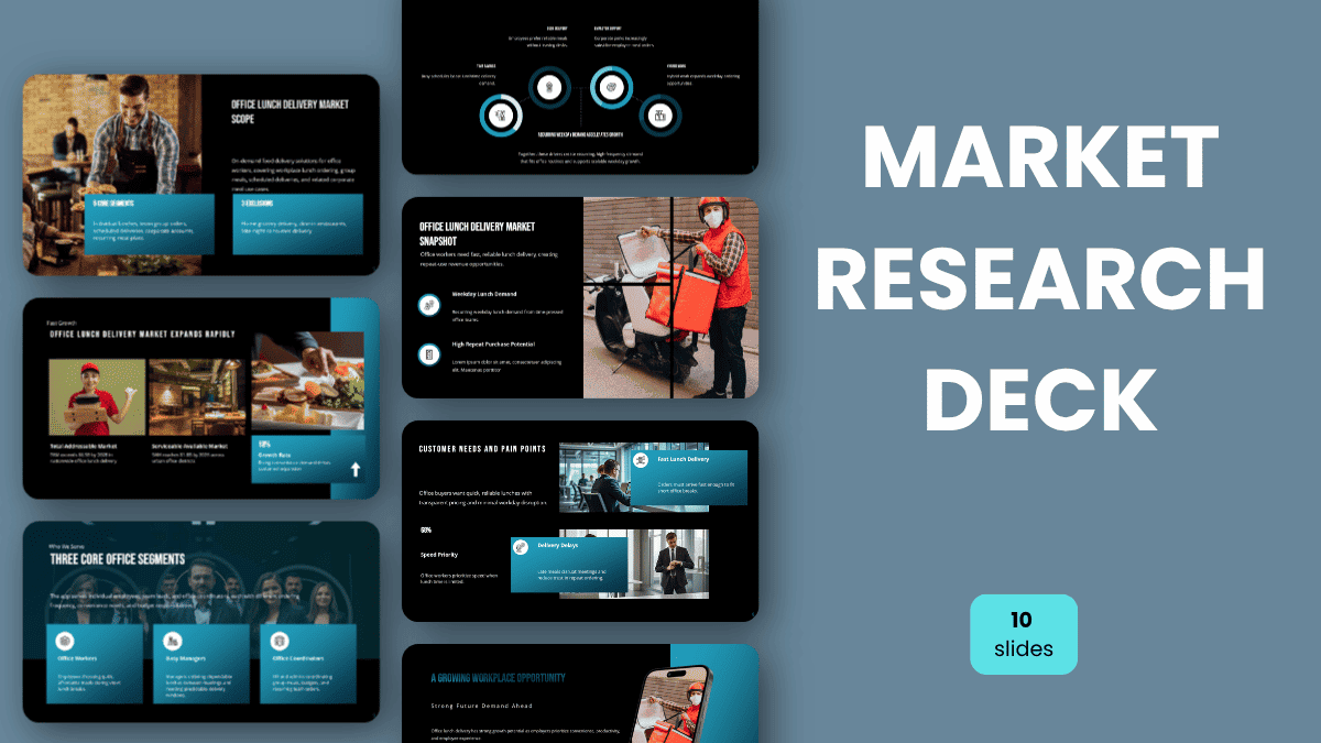 Market Research Insights template cover slide