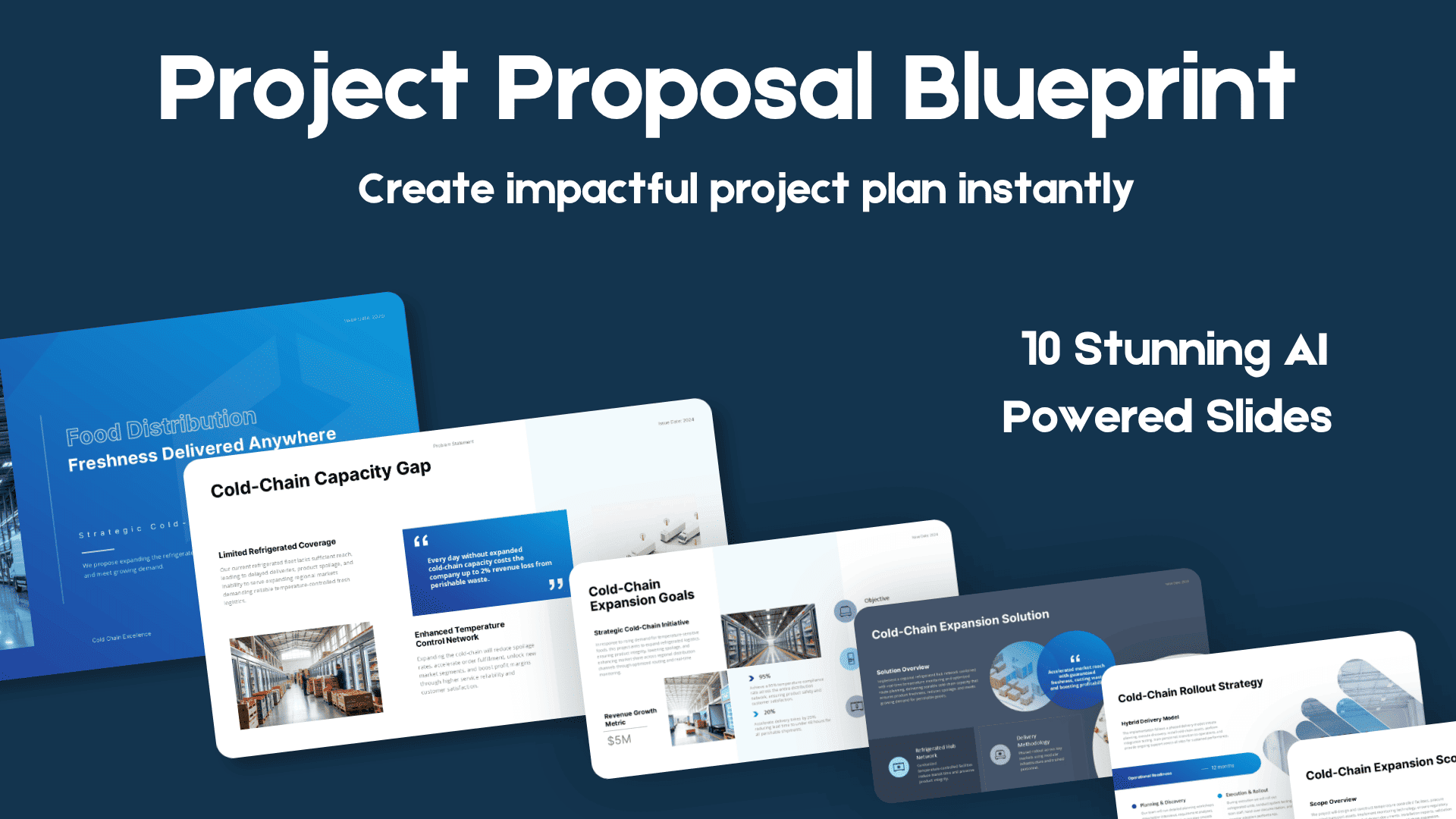 Project Proposal Blueprint template cover slide