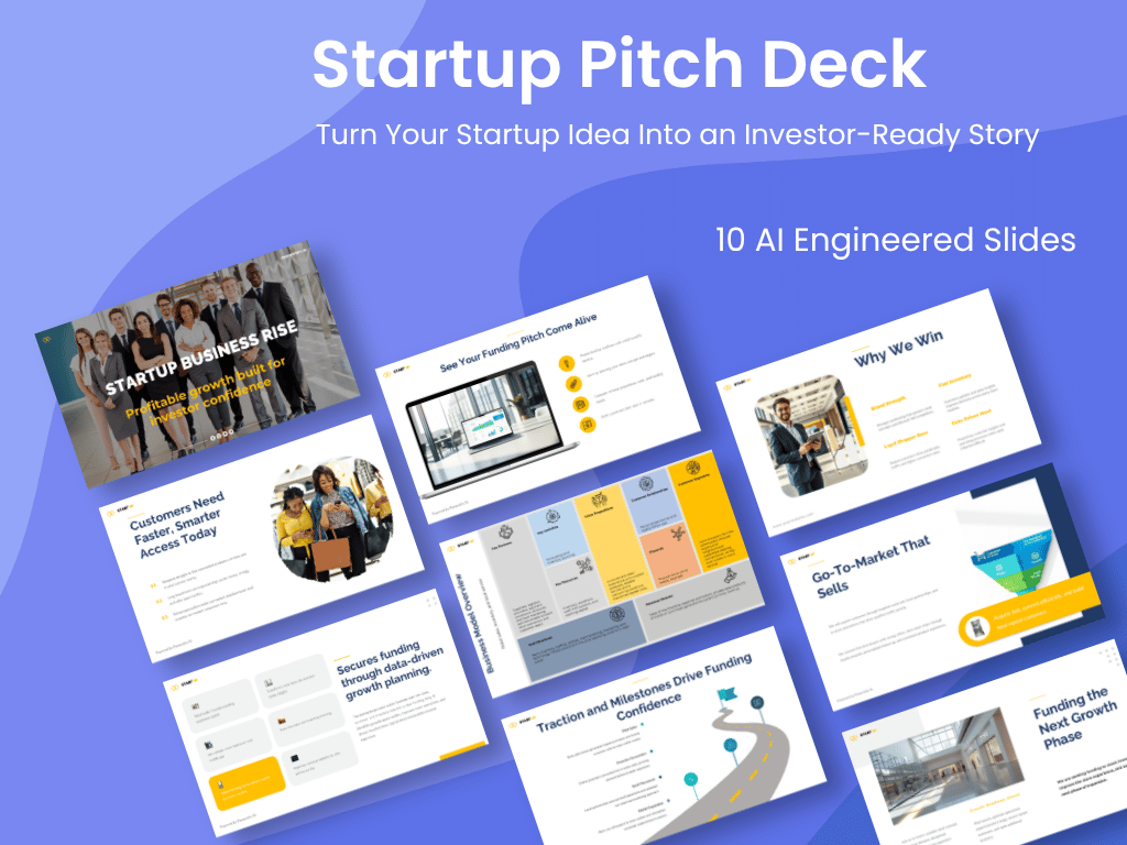 Startup Pitch Deck template cover slide