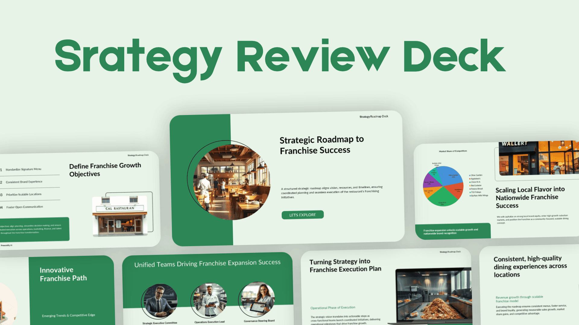 Strategy Review Deck template cover slide