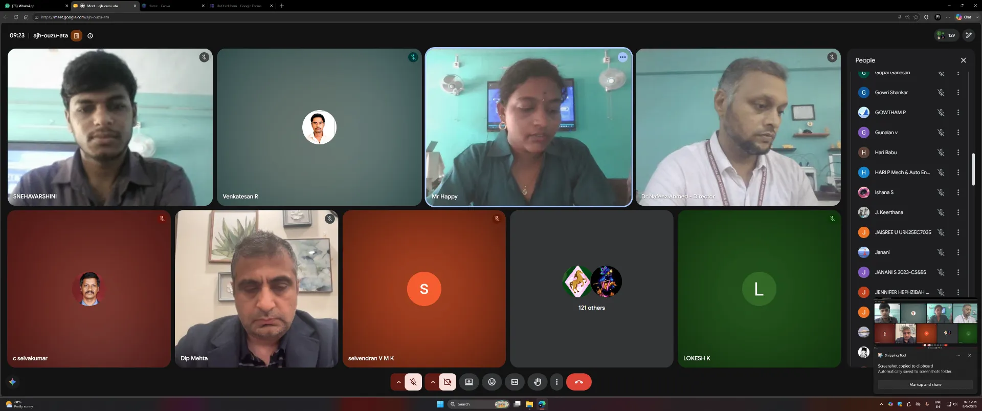 Online Participants Chief Guest presentation Photo