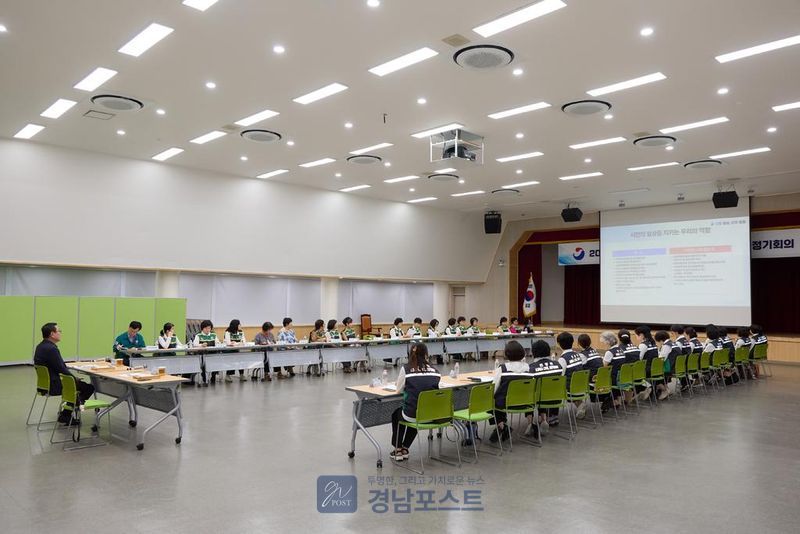 통영시 여성민방위기동대가 8월 4일 정기회의를 개최해 상반기 활동을 점검하고 하반기 주요 일정을 협의했다. (통영시 제공)