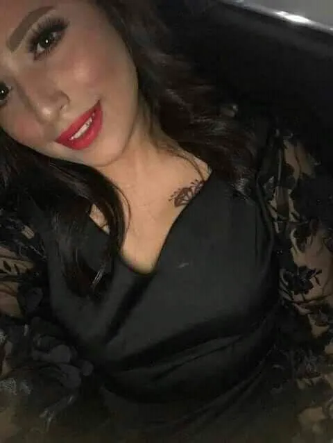 Woman in Black Lace Dress