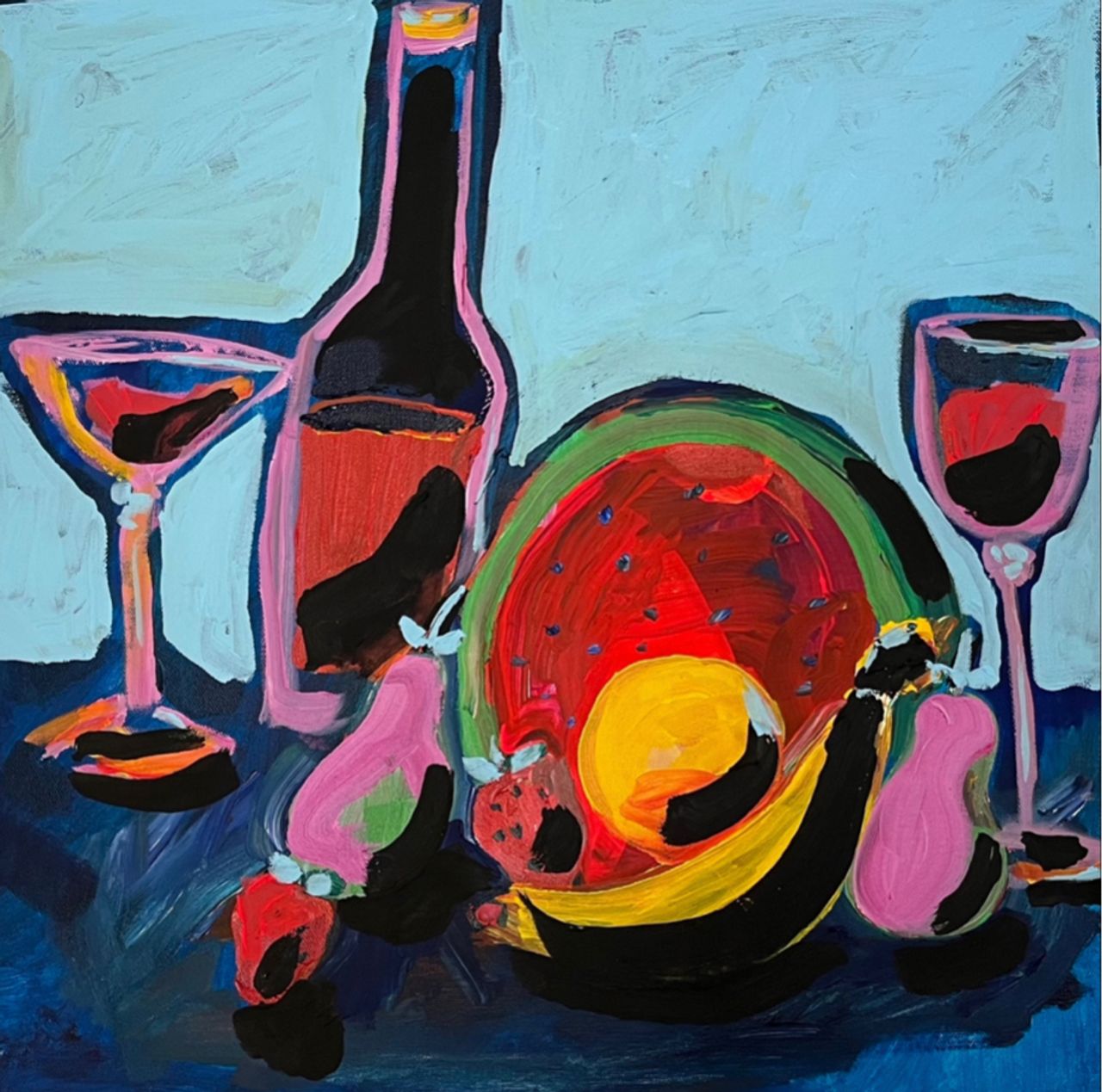 Bad Lighting , 2022 | Acrylic and gesso on canvas  50.8 x 50.8 cm