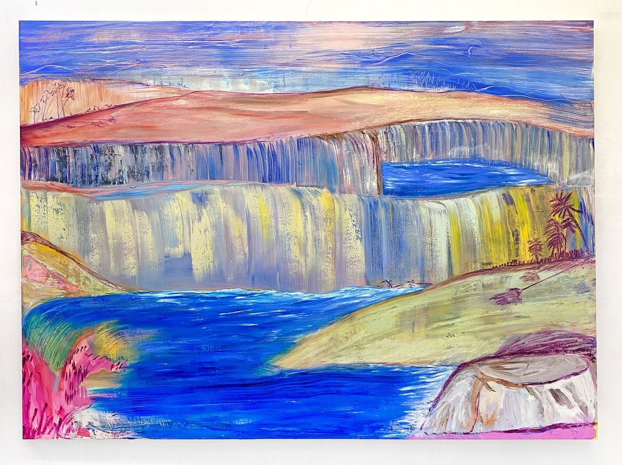 Cachoeiras, 2022 | Óleo sobre tela 199 x 146 cm