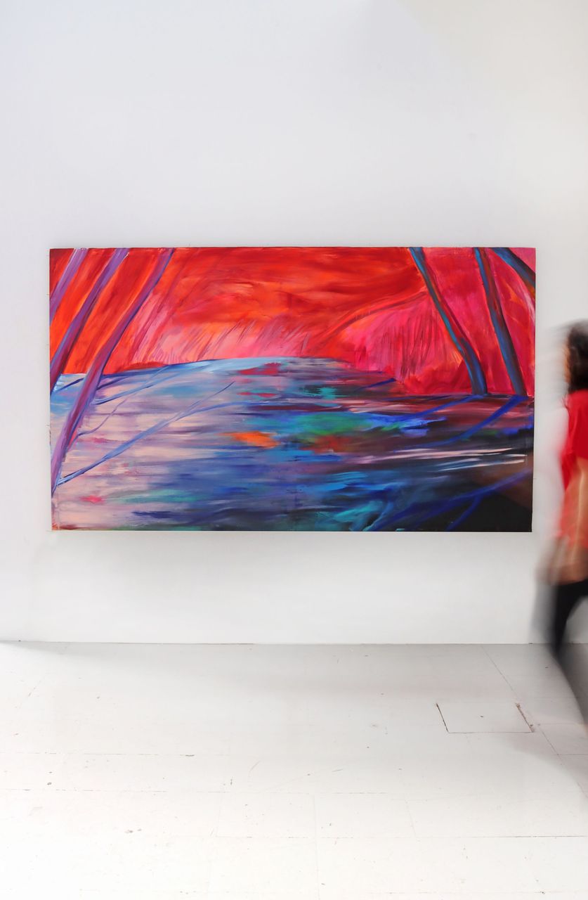 Estamos perto?, 2022 | Óleo sobre tela 269 x 160 cm