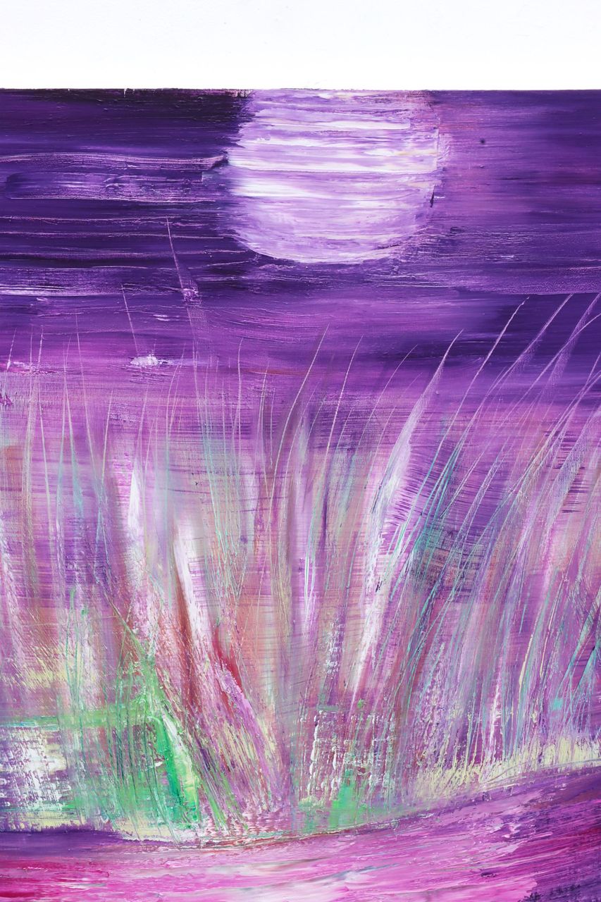 Purple Moon, 2022 | Óleo sobre tela 109 x 148 cm