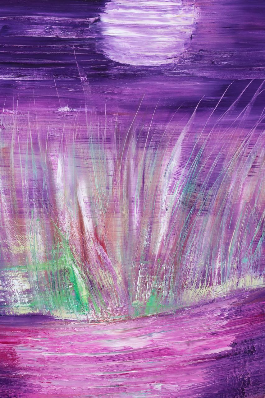 Purple Moon, 2022 | Óleo sobre tela 109 x 148 cm
