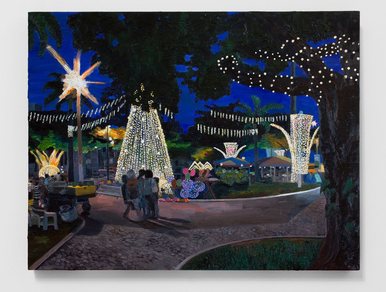 Paisagem com luzes de natal, 2023 | Óleo sobre tela 70 x 90 cm