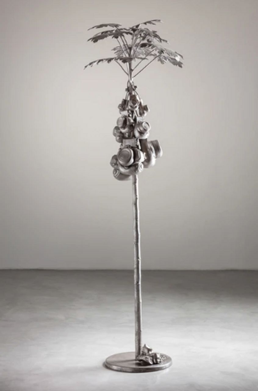 Mamoeiro fotográfico , 2023 | Bronze e nitrato de prata 80 x 200 cm