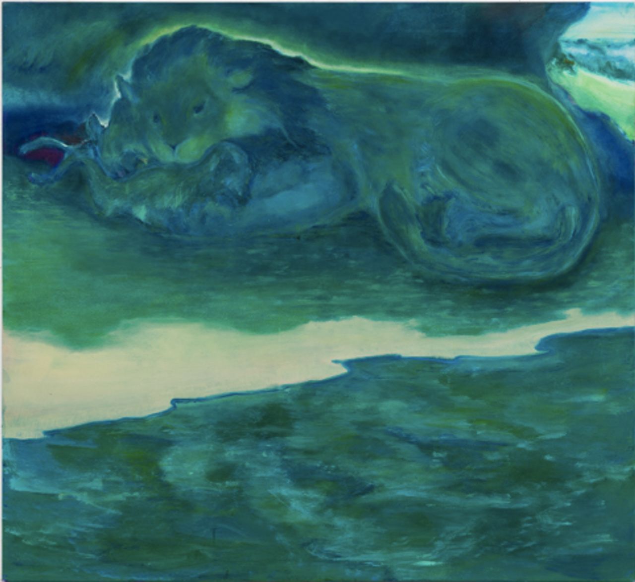 Fábula Verde, 2021 | Óleo sobre tela 120 x 110 cm