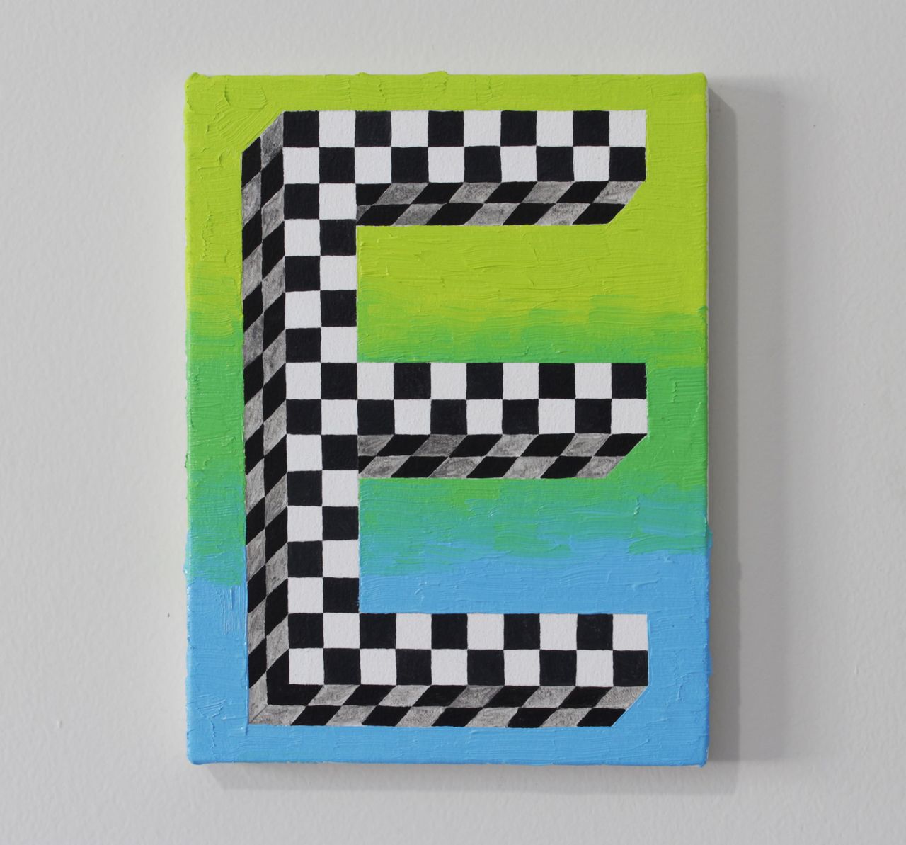 E, 2021 | acrylic and oil on canvas 18 x 24 cm