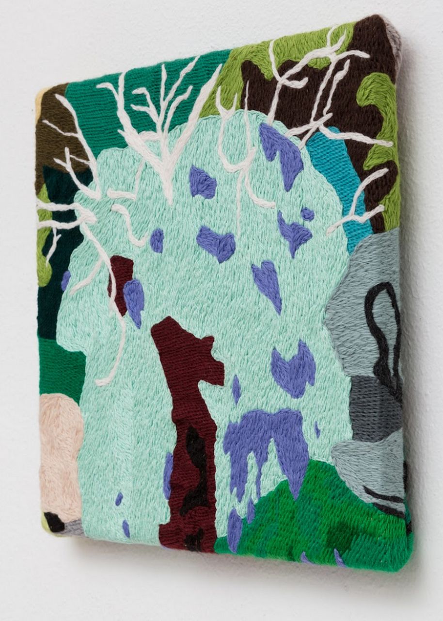 Galhos Secos, 2022 | Wool tapestry on canvas, stretched on wooden structure 41 x 41 cm