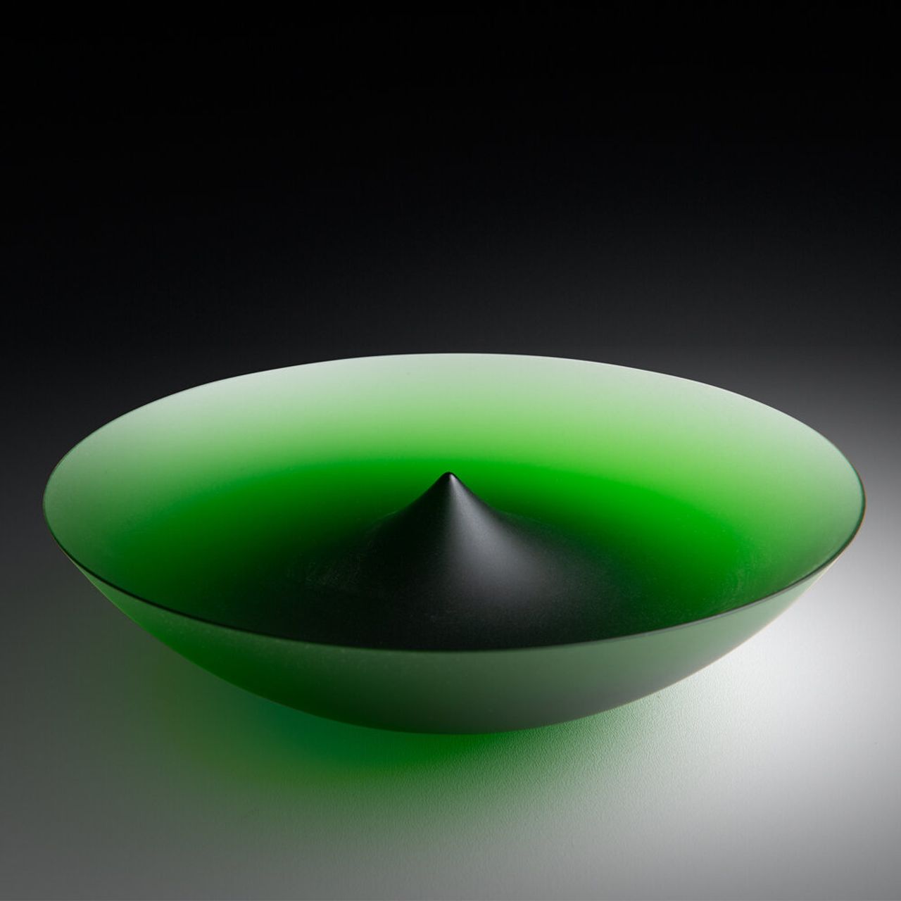 Green Bowl XVI 143-16, 1998 | Cast glass 26.67 x 8.26 cm