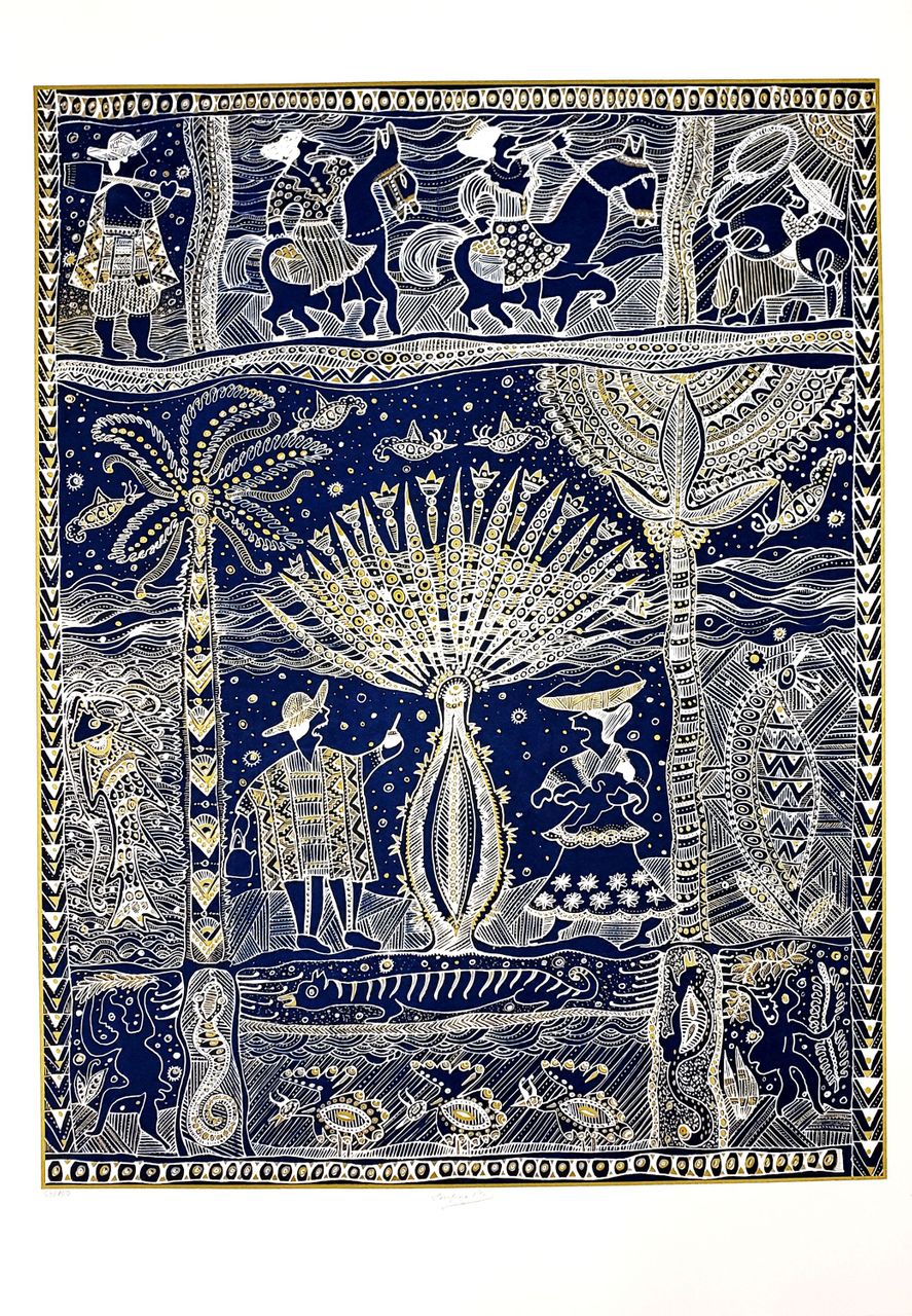 Motivos Payaguá (Payaguá motifs), 1992 | Silkscreen on paper 66 x 98 cm