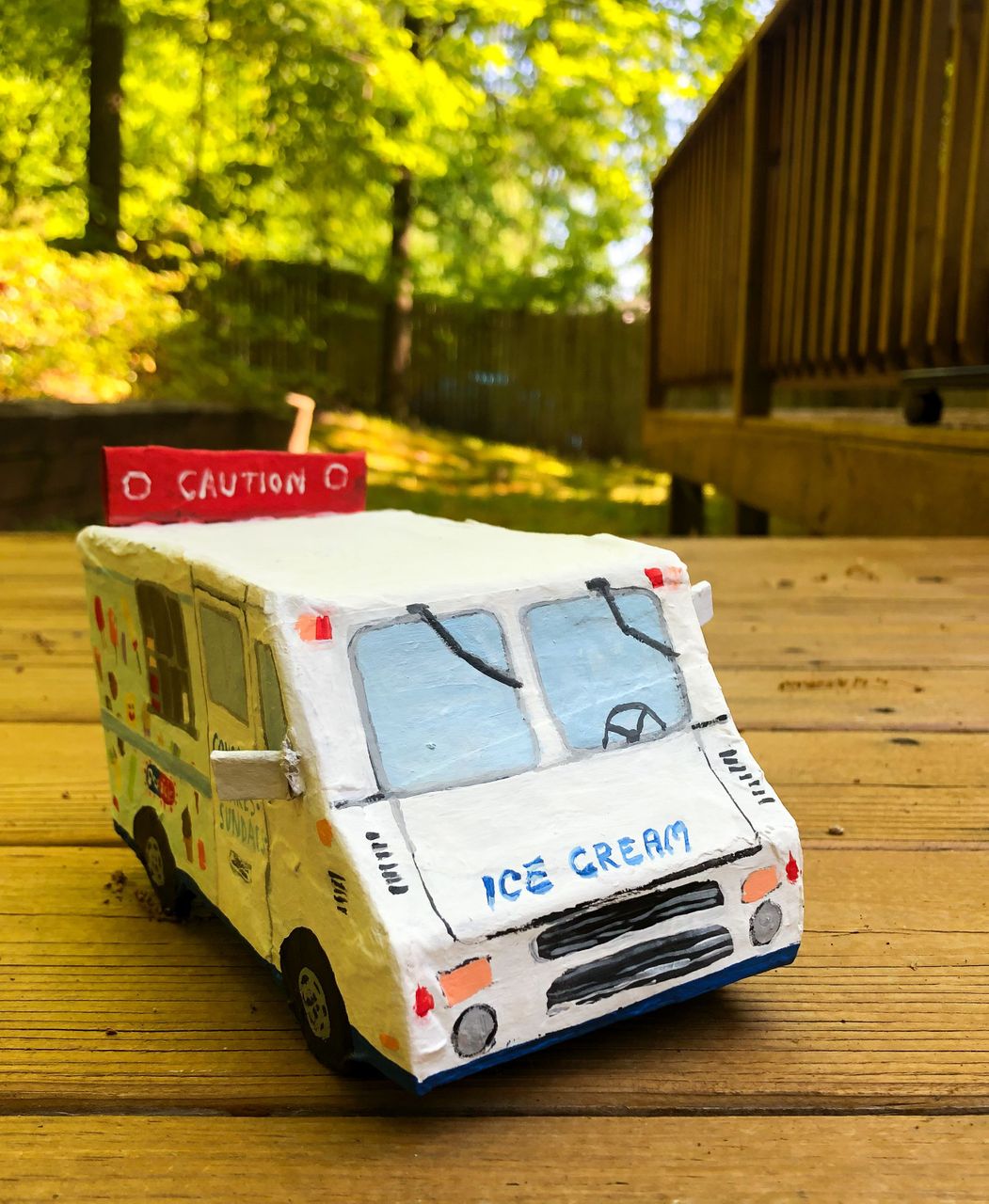 Ice Cream Truck #2, 2020 | Cardboard, Paper, Acrylic Paint 12.7 x 11.43 cm