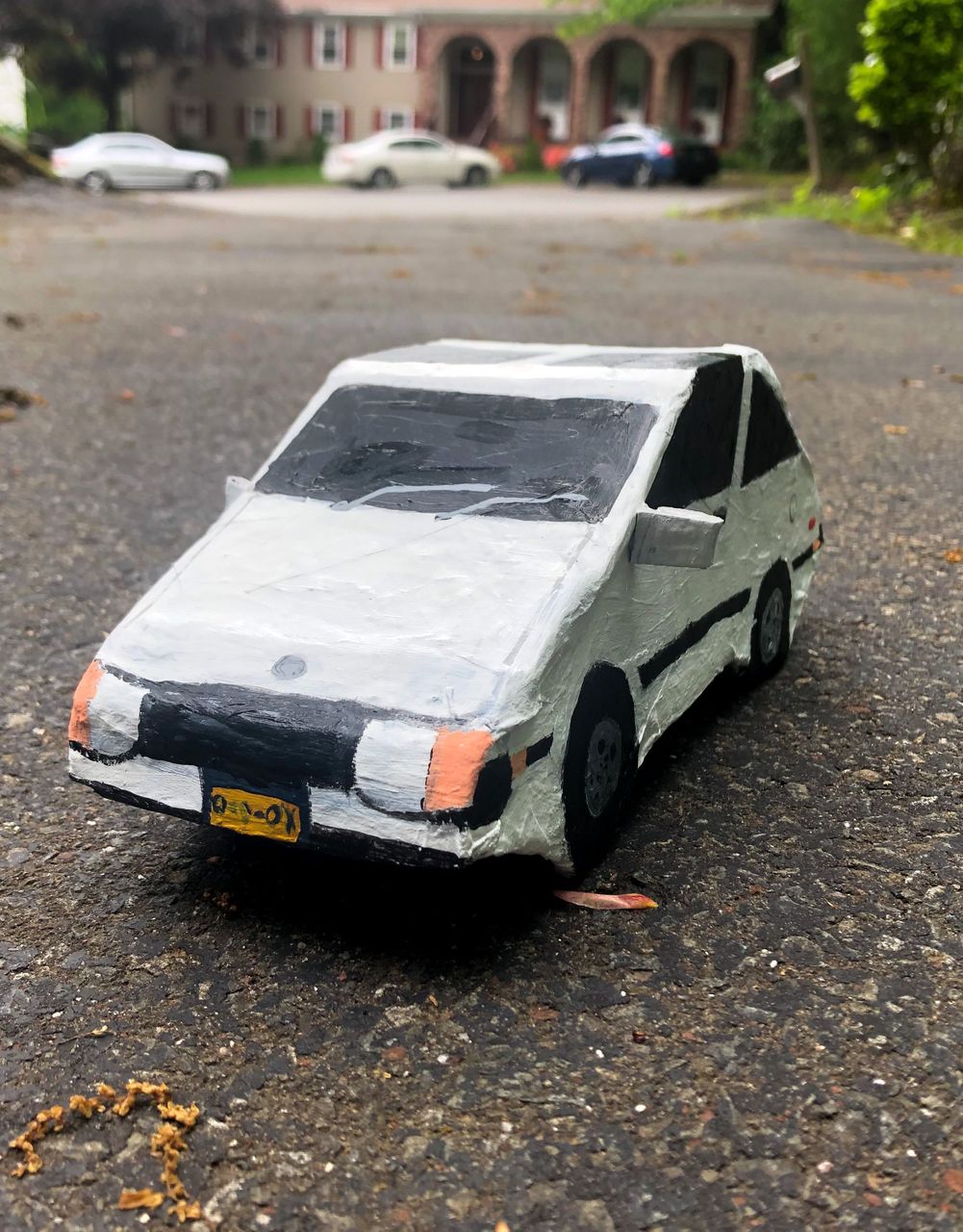 Nissan/Datsun Z T-top, 2020 | Cardboard, Paper, Acrylic Paint 8.89 x 12.7 cm