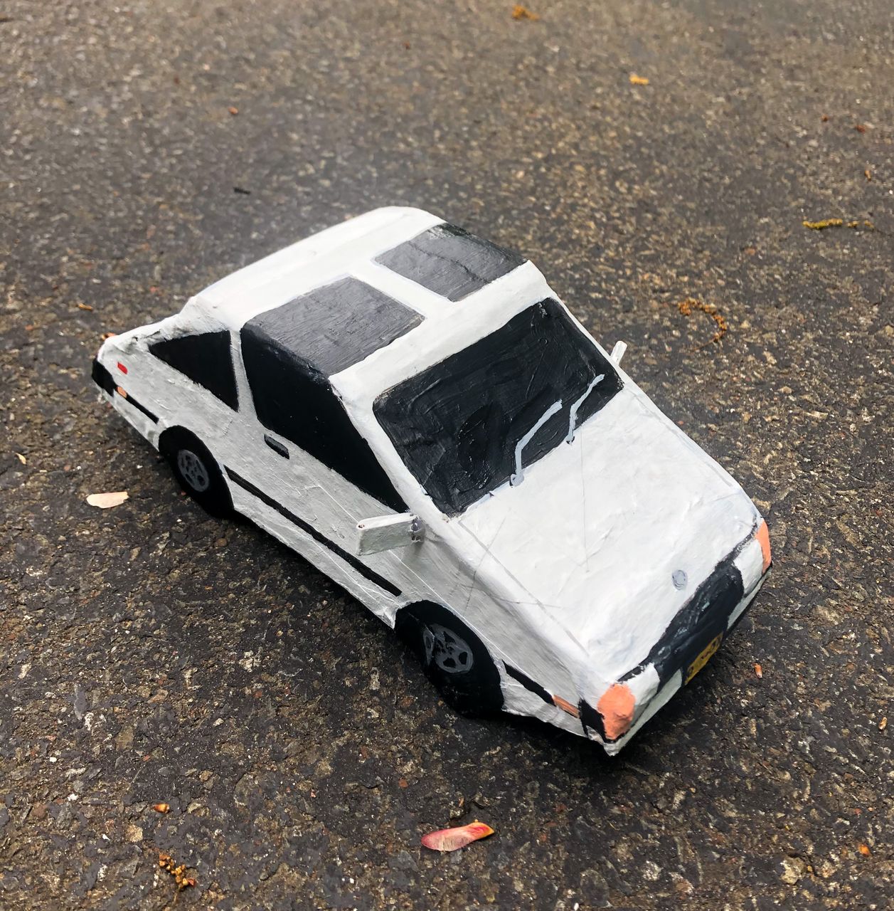 Nissan/Datsun Z T-top, 2020 | Cardboard, Paper, Acrylic Paint 8.89 x 12.7 cm