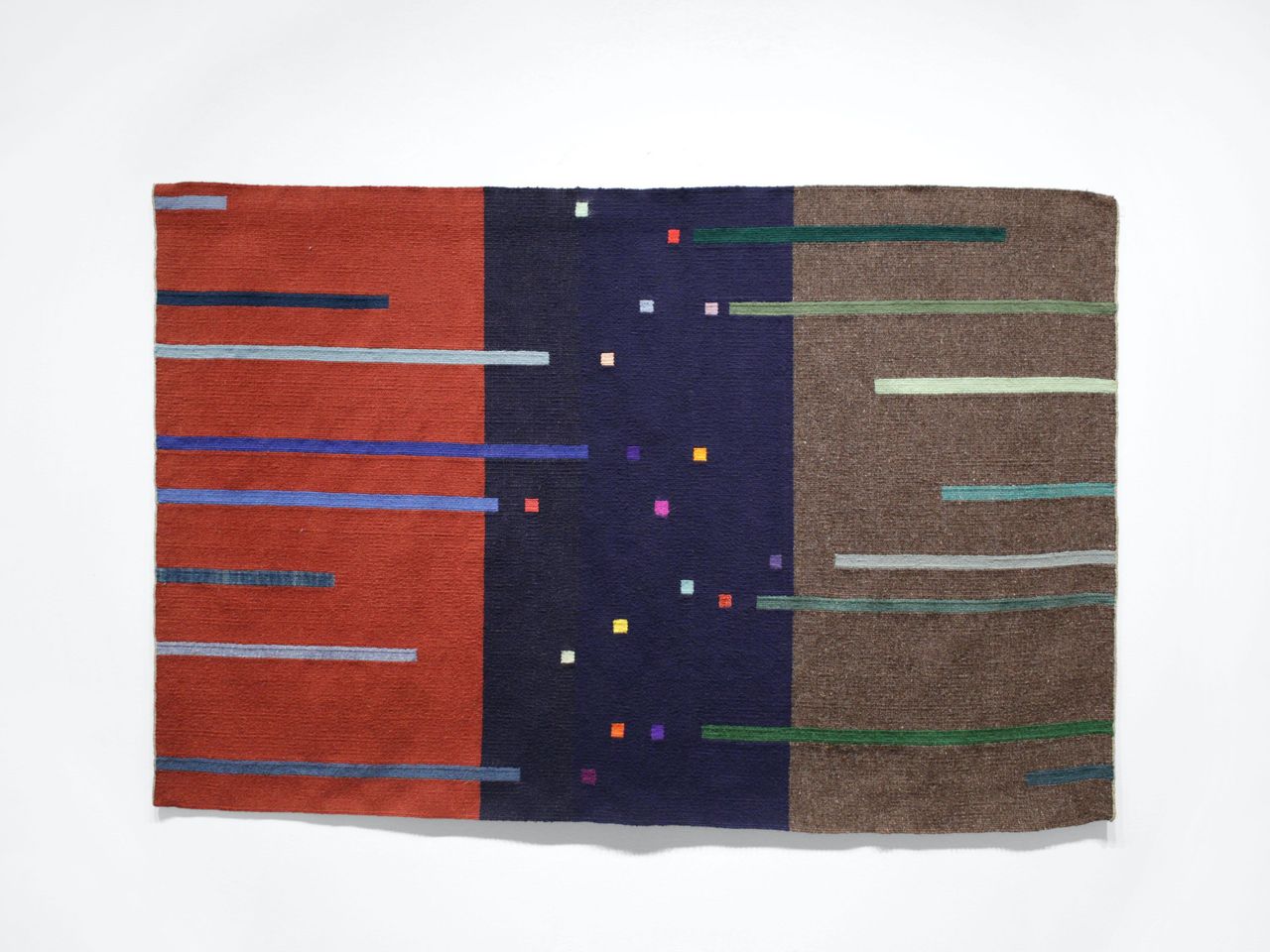 Midstream, 1983 | linen, wool, rayon, cotton, mohair, acrylic 119.4 x 180.3 cm