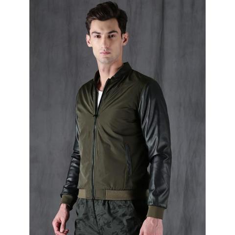 wrogn olive green jacket