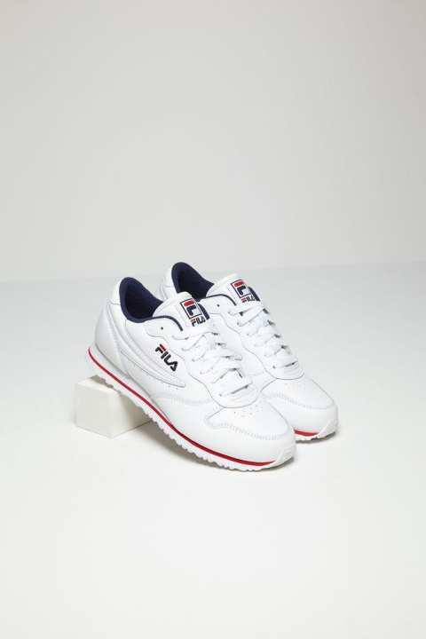 fila shoes white red and blue