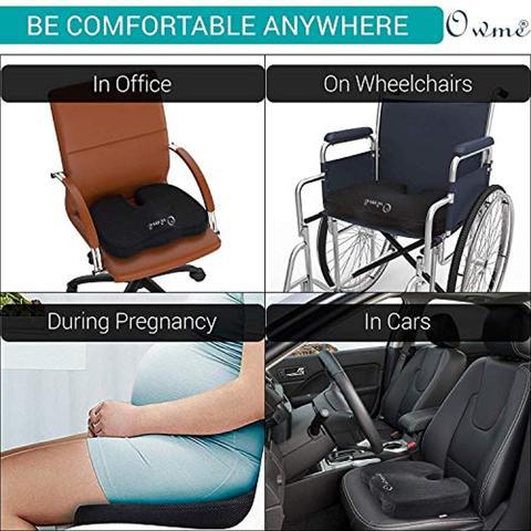Dr Trust (USA) Non-Slip Orthopedic Coccyx Seat Cushion for Tailbone 
