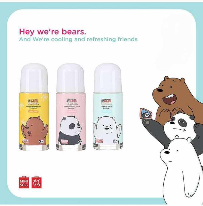 Best deals for Miniso We Bare Bears Cool Mint Roll-on Deodorant in ...