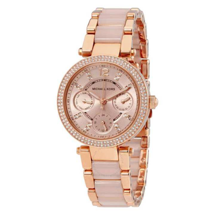 Michael Kors Sofie Chronograph Rose Dial Ladies Watch MK6560‎ NO MK BOX! |  eBay