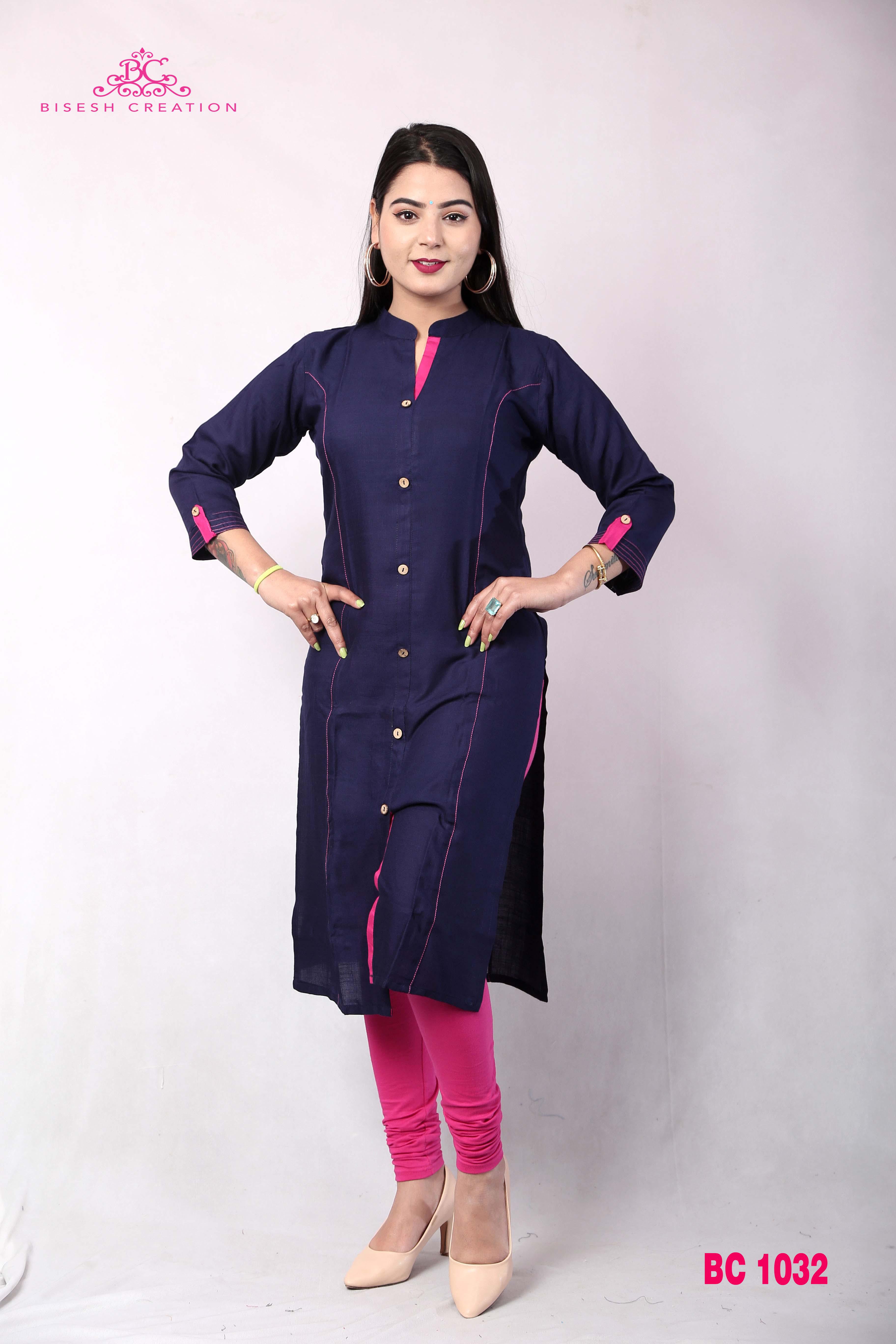 Best deals for Navy Blue Slub rayon Princess cut Kurti & leggings set in  Nepal - Pricemandu!