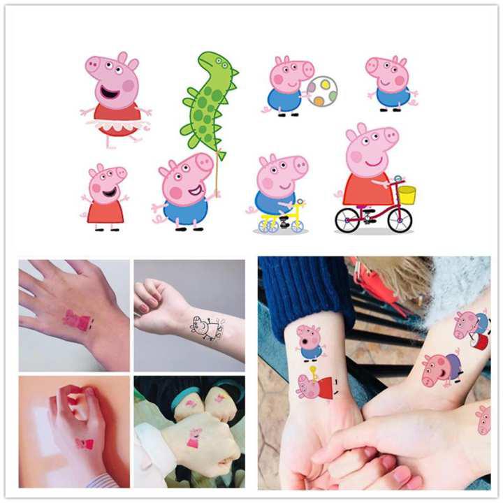 Buy Drawing Class Peppa George Peppa Pig 2 Mini Figure Pack  1 Free  Official Peppa Pig Mini Tattoo Sheet Bundle 926269 Online at Low Prices  in India  Amazonin