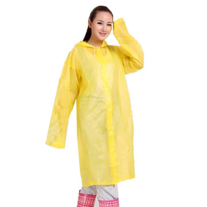 yellow transparent raincoat