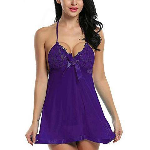 Women Sexy Lingerie Nightwear Underwear Sleepwear Lace BabyDoll Dress  G-string 