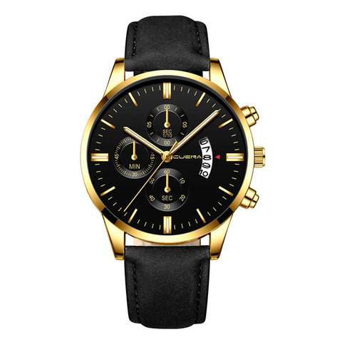 Cuena Men Fashion Military Stainless Steel Analog Date Sport