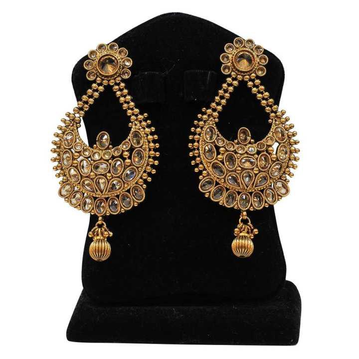 22K Gold Antique Pearl Ramleela Jhumka – Gahana Online