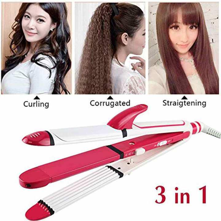 fcityin  Kemei 328 Hair Straightener Hair Styler Machine For Hair Electric