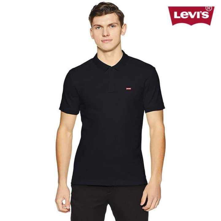 levis black polo t shirt