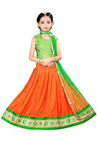 silk lehenga for baby girl