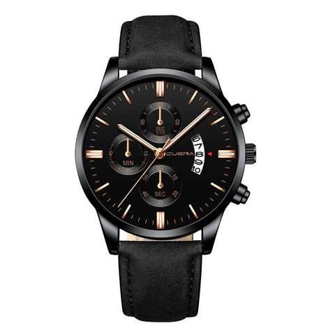 Cuena Men Fashion Military Stainless Steel Analog Date Sport
