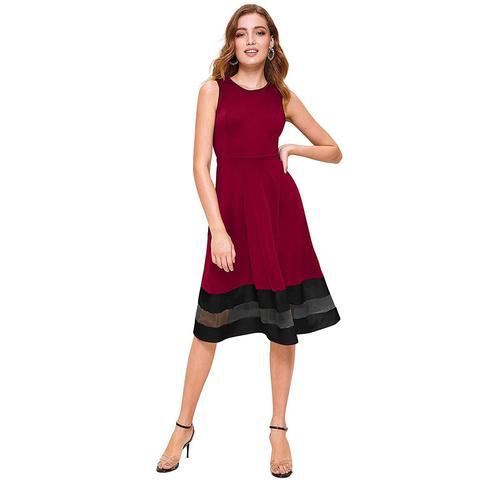 61% OFF on ILLI LONDON Women's Skater Knee length Dress on Amazon |  PaisaWapas.com