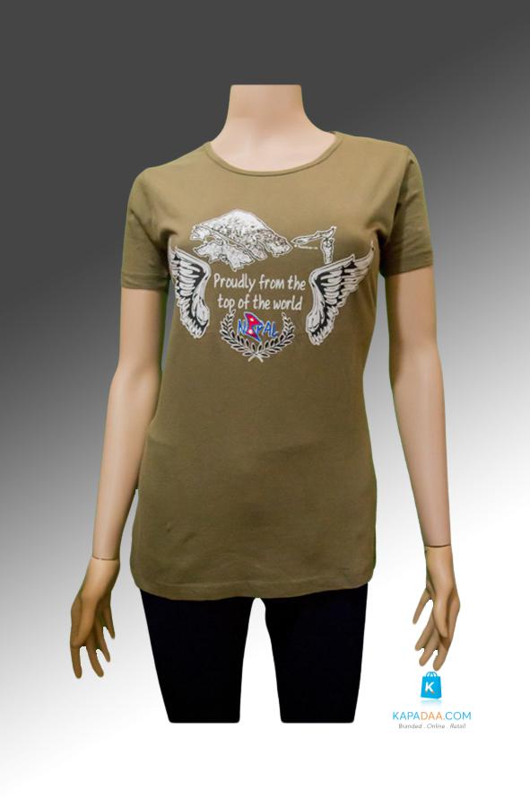 Phalano Luga: Woman's T-Shirt ’Nepal Ki Xori