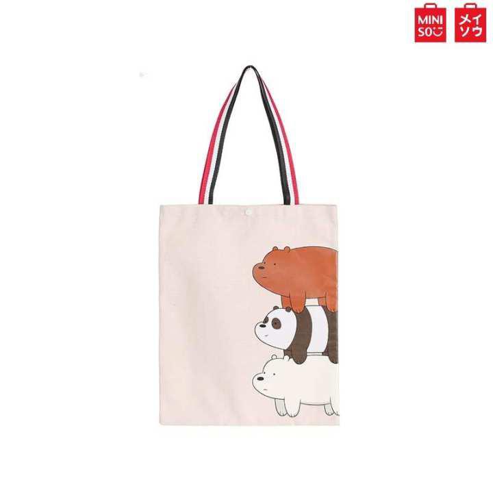 Shop We Bare Bears Tote Bag Miniso online