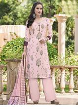 Stylee Lifestyle Pink Satin Printed Dress Material - 2100