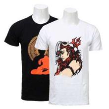 Cotton Printed T-Shirts For Men-Black/White