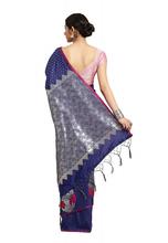 Stylee Lifestyle Navy Blue Banarasi Silk Jacquard Saree - 2071